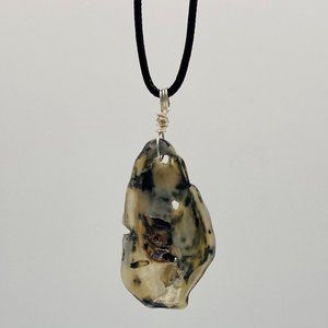 Shell Pendant on 24" Black Cord Necklace; B24-24